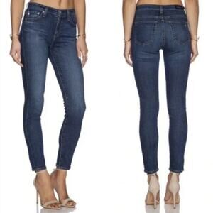 AG Adriano Goldschmied x Alexa Chung Jeans Skinny Medium Wash Blue Denim Size 27